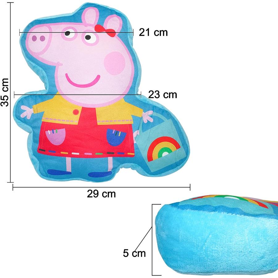 Licensed 35cm Peppa Pig Shaped Cushion