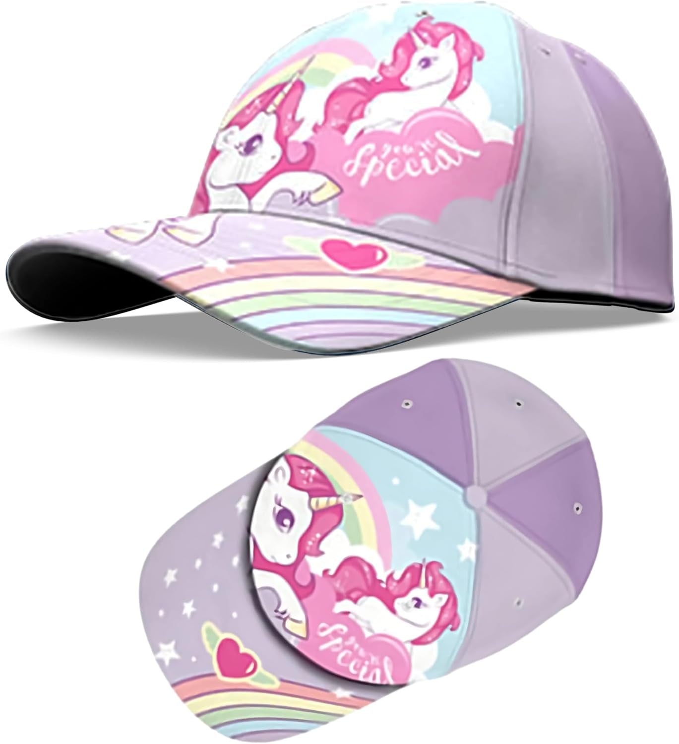 Unicorn Cotton Baseball Cap 3-7 Years - Assorted Colours