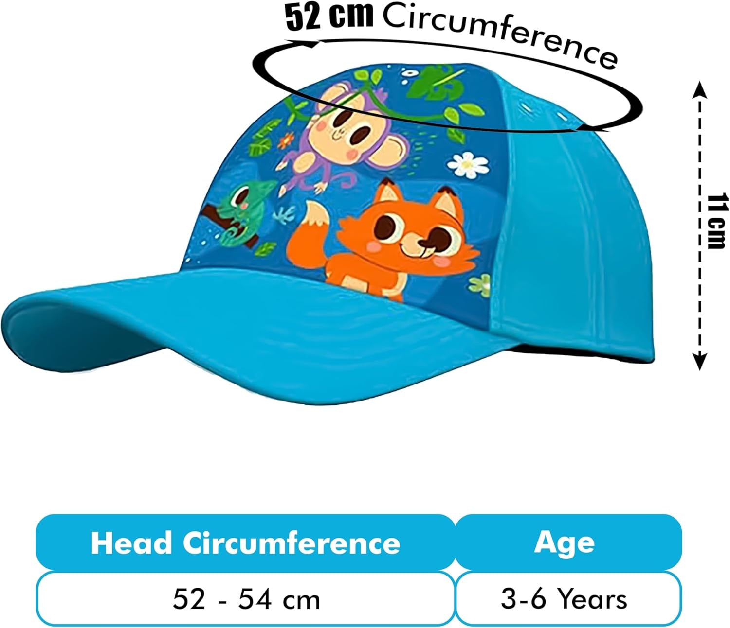 Into the Forest Polyester Baseball Cap 3-7 Years - Assorted Colours