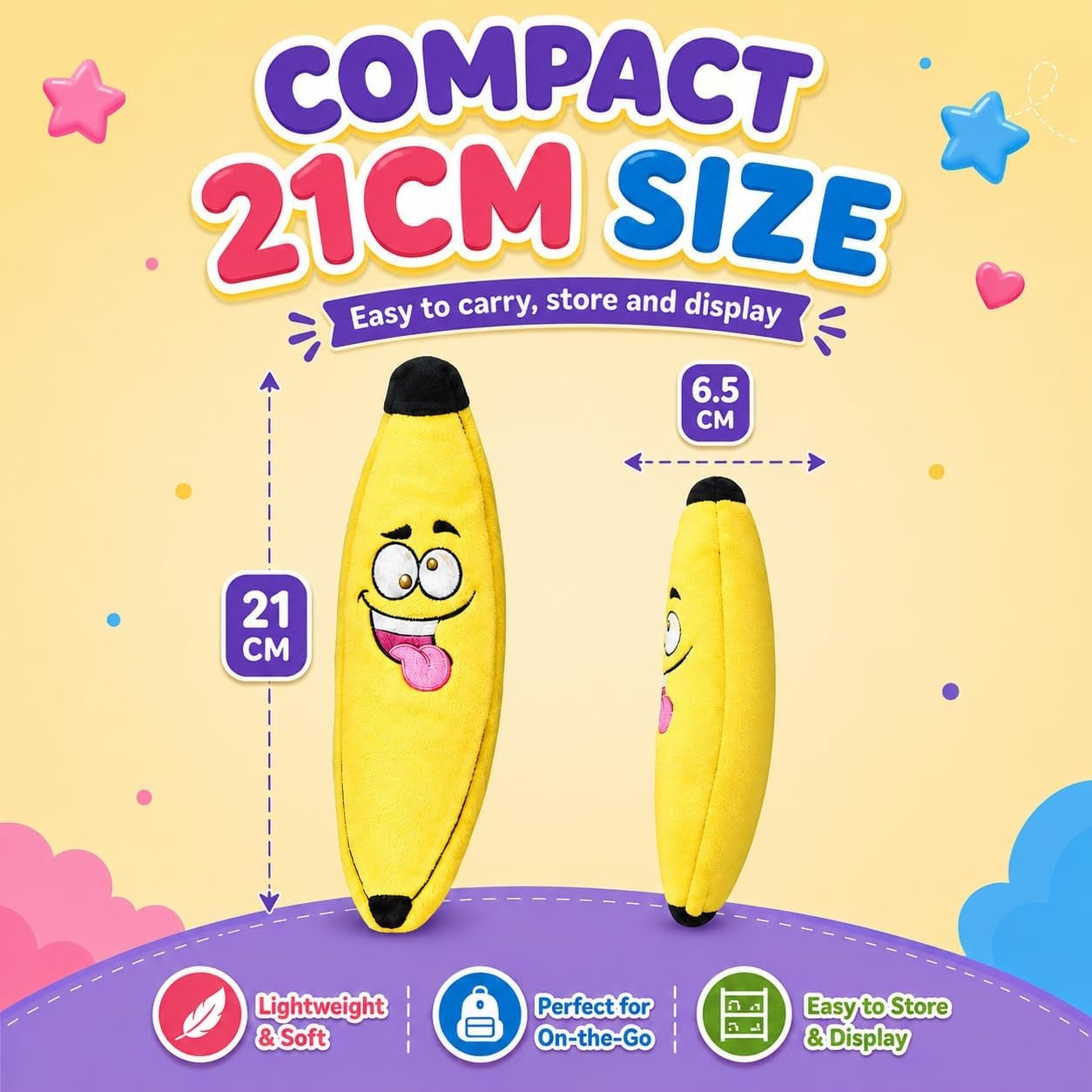 Banana Sensory Squishy Stretchy Toy – Assorted