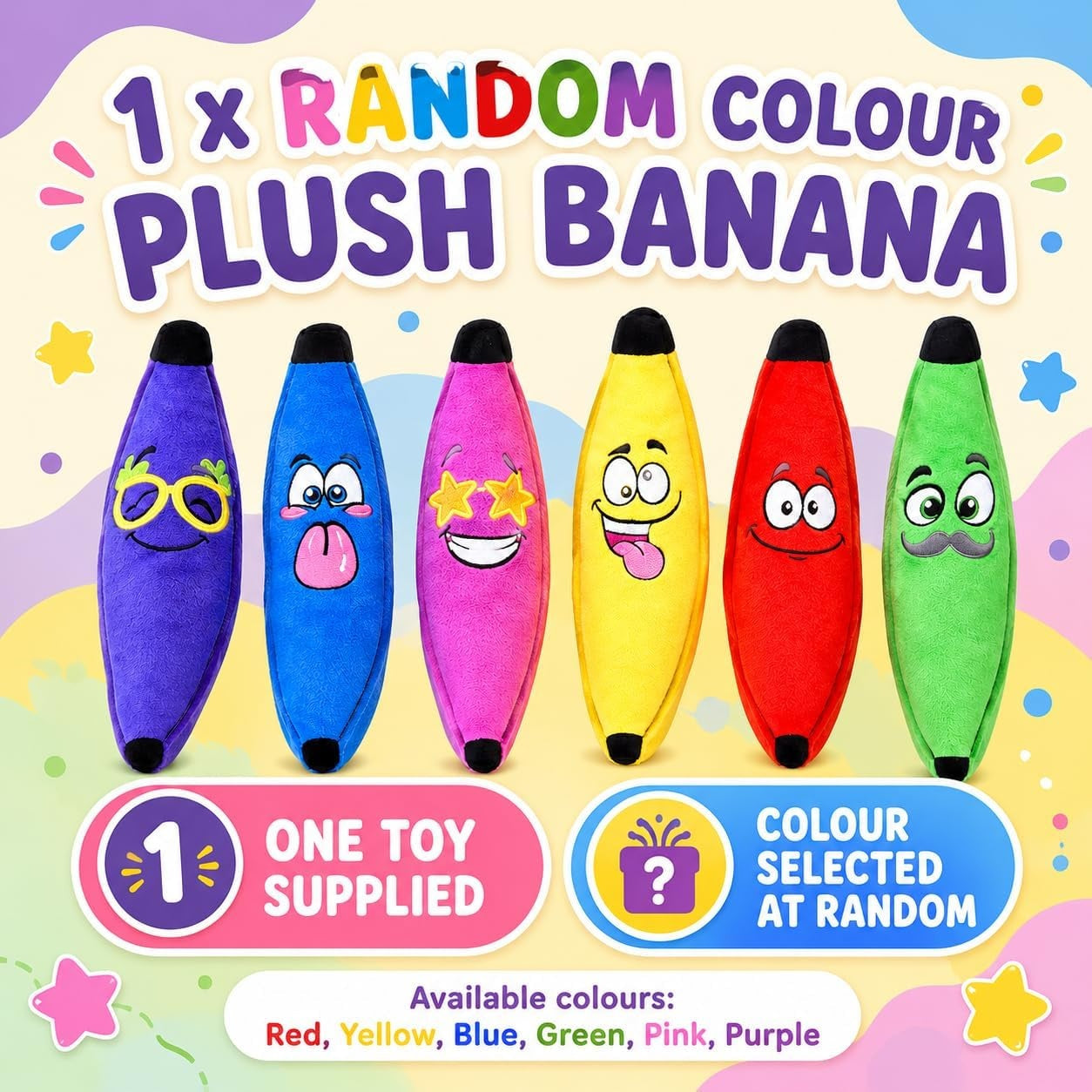 Banana Sensory Squishy Stretchy Toy – Assorted