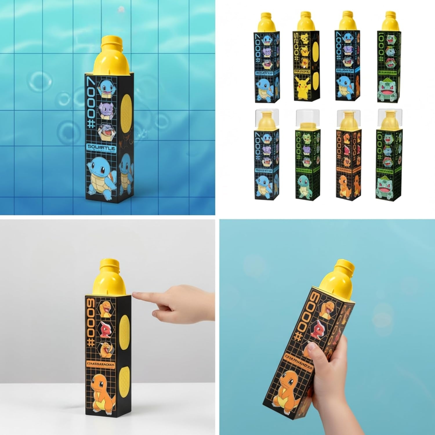 Pokemon Square Water Bottle - 650ml
