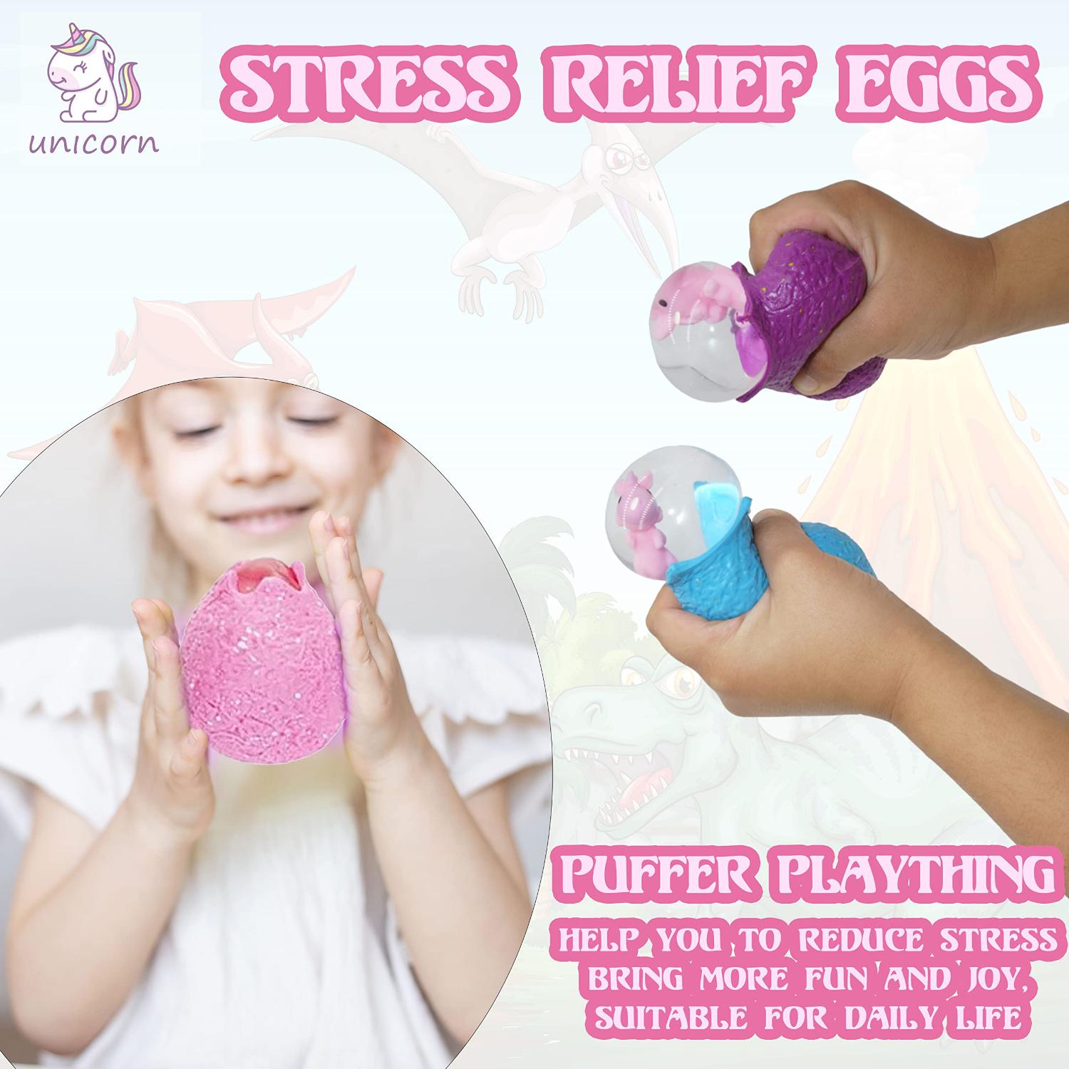 Unicorn Egg Squeezy Ball 6.2cm - 1x Random
