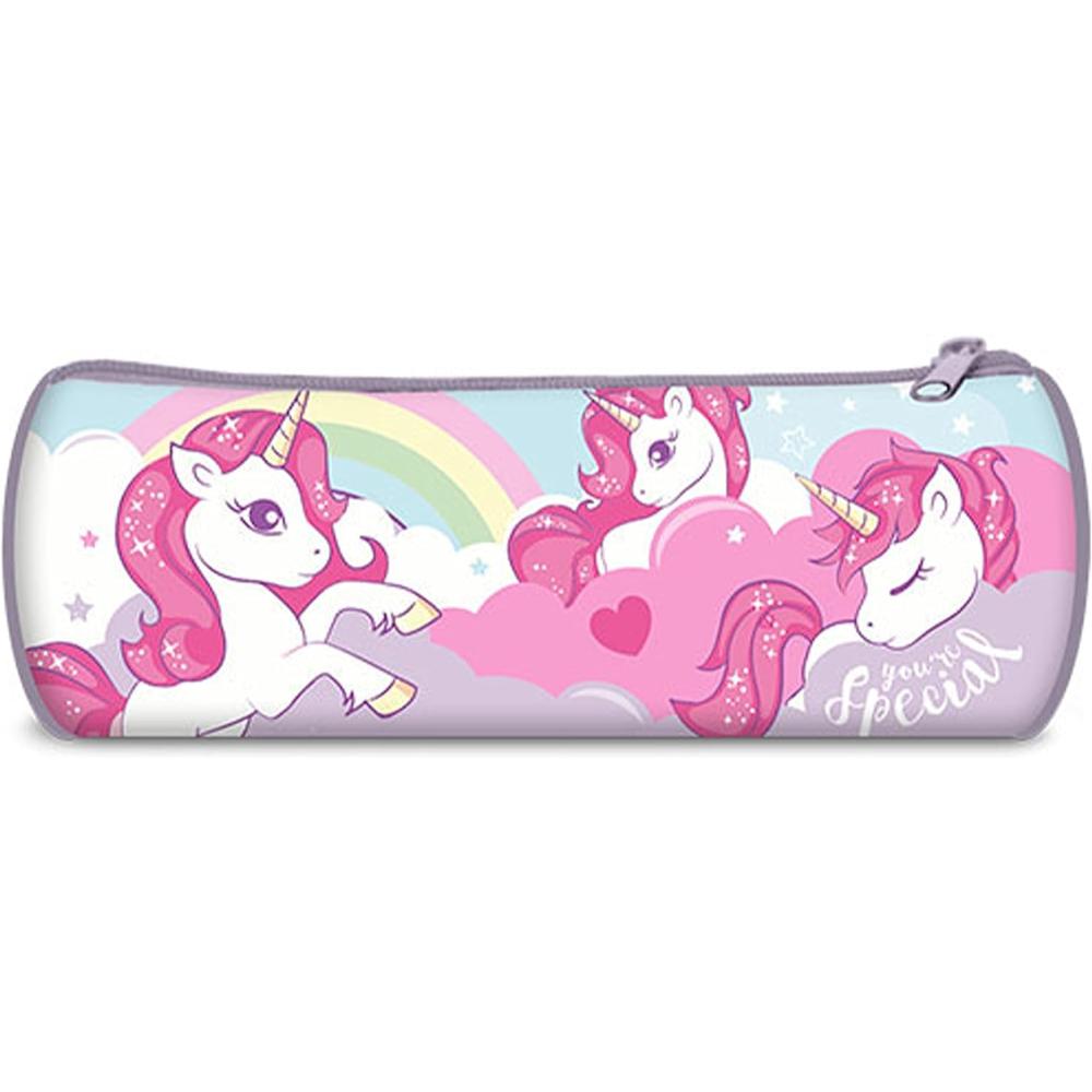 Barrel Pencil Case-Unicorn