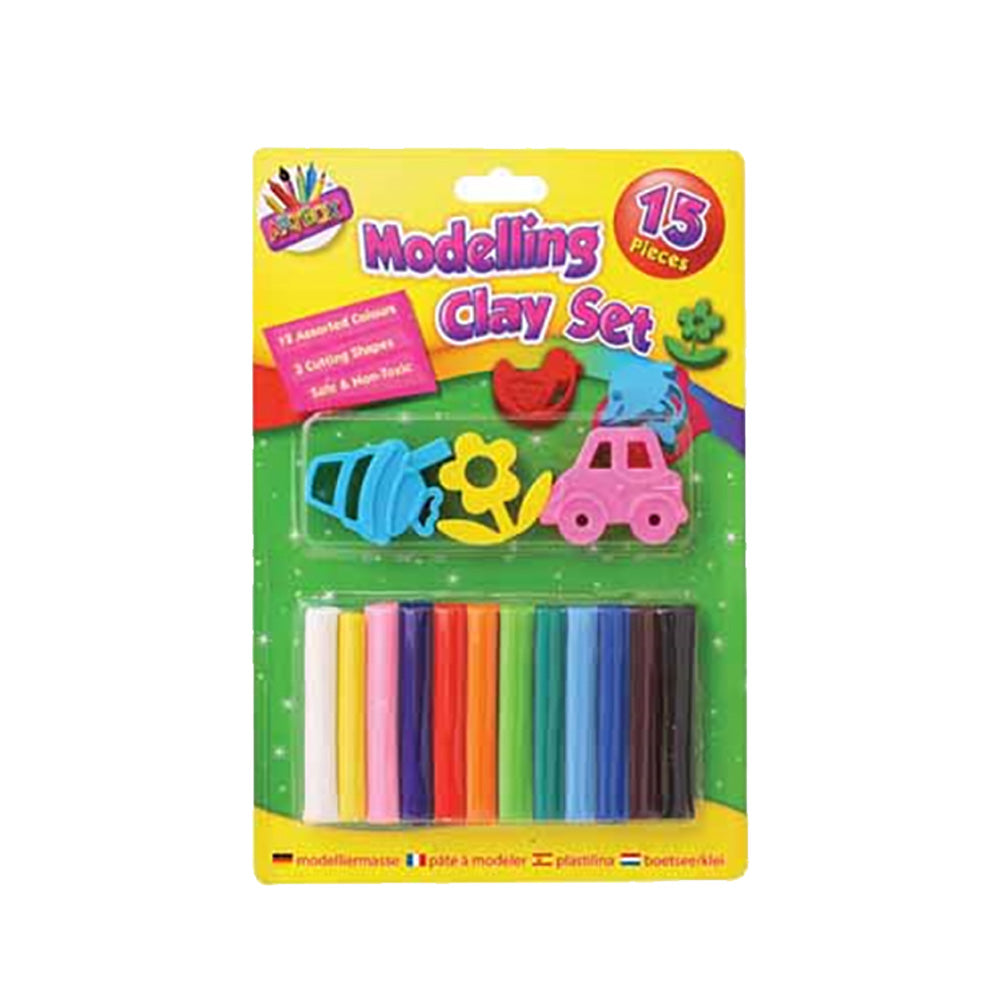 15 Piece Modelling Clay Set with Tools-Dolphin