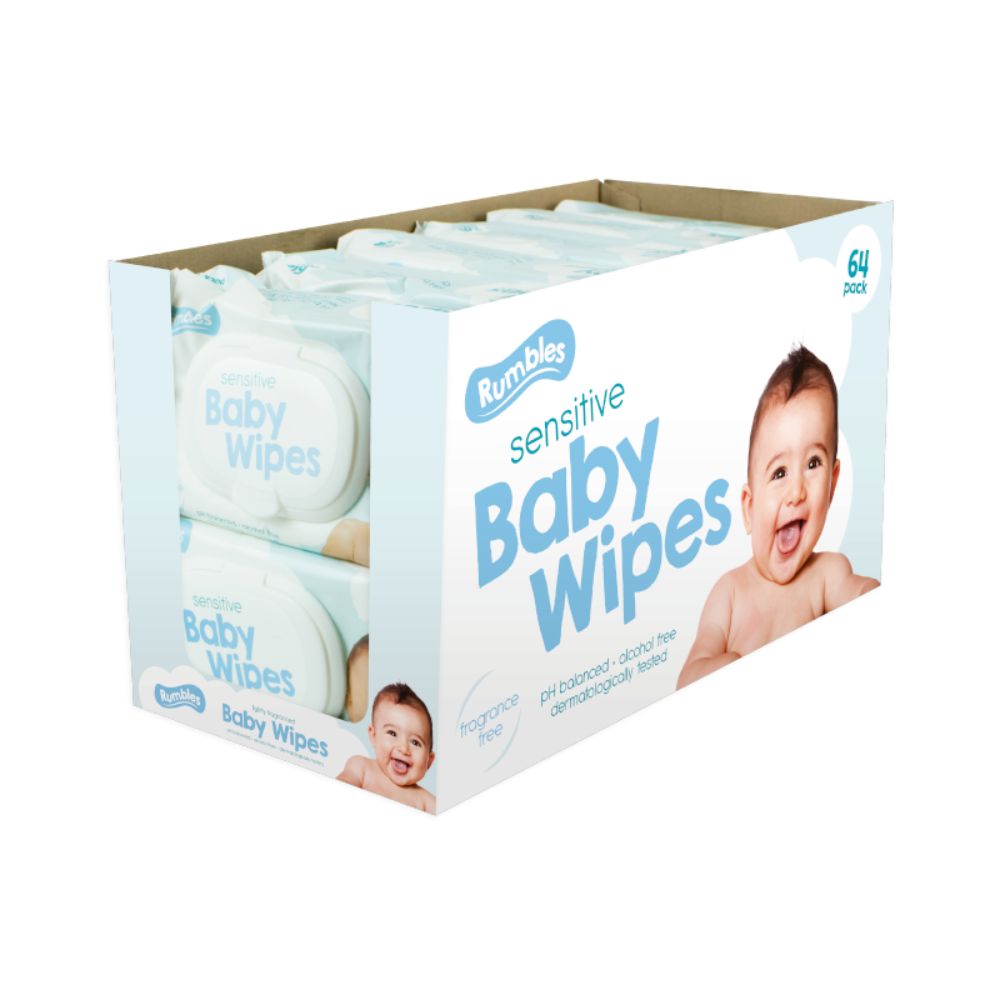 Sensitive Baby Care Wipes-64PK